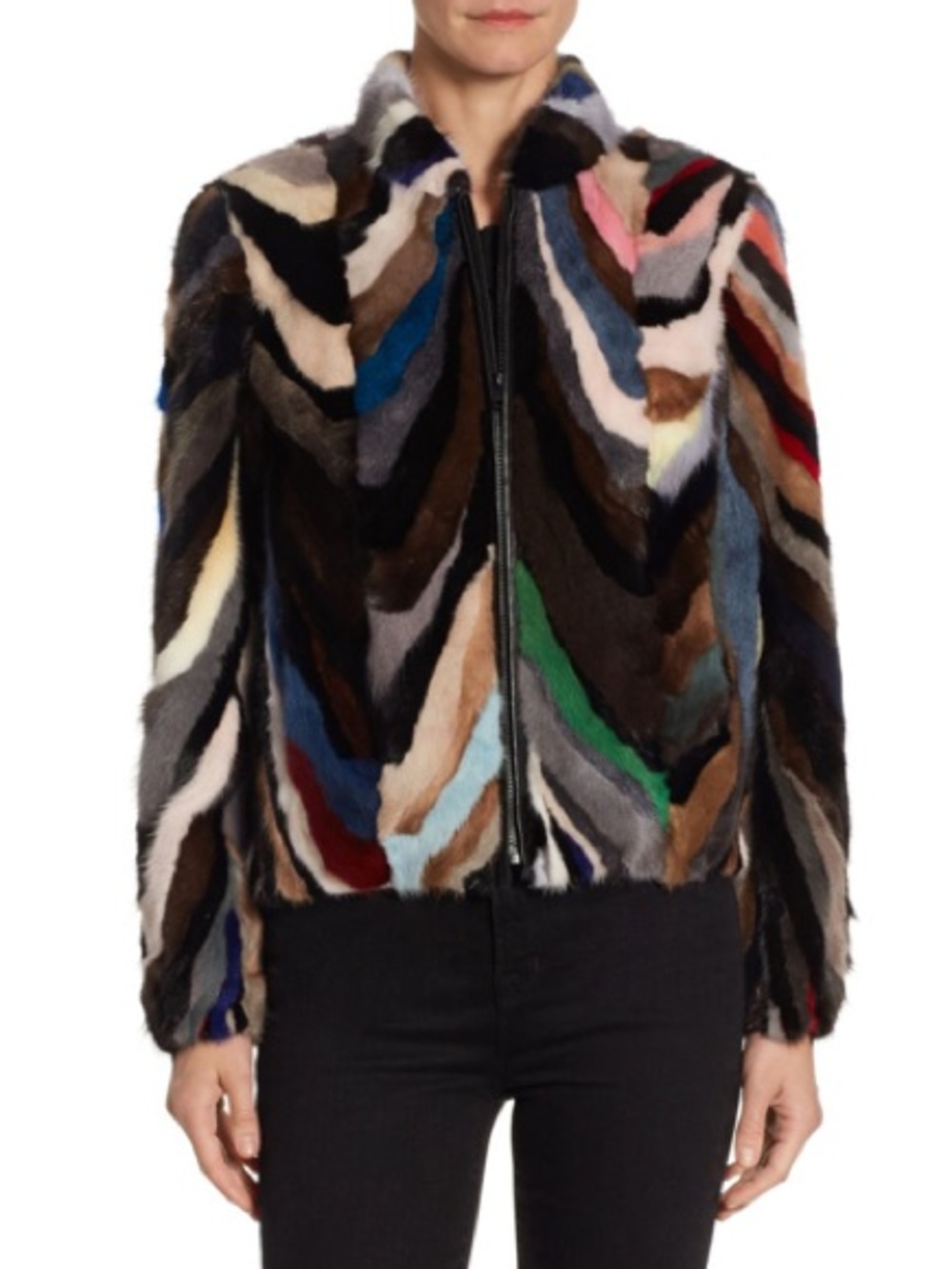 JULIA & STELLA Swirling Mink Jacket